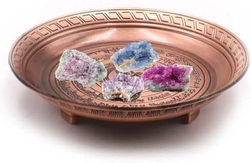 Copper Sacrifice Ritual Plate Three-Legged Offering Bowl