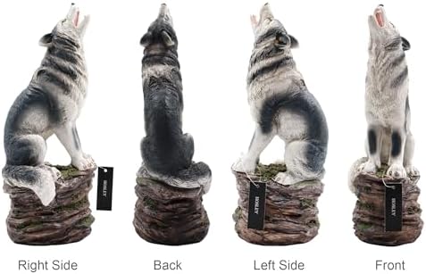 Hosley Resin Wolf Incense Burner 12 Inch