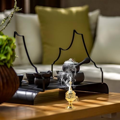 Yawlsow Gold Incense Burner with Cross Design
