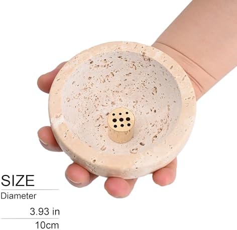 Handcrafted Limestone Incense Holder for Sticks and Cones