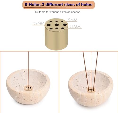 Handcrafted Limestone Incense Holder for Sticks and Cones