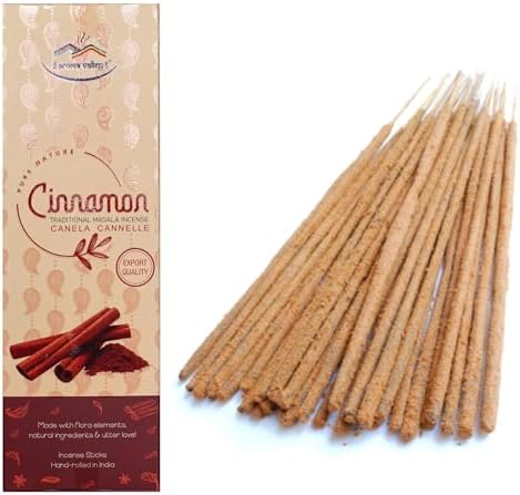 Aroma Valley Cinnamon Incense Sticks - 50 Sticks Approx