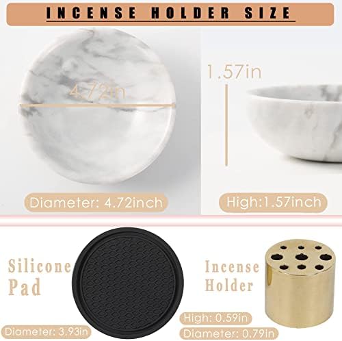 Natural Marble Incense Holder with 9 Holes