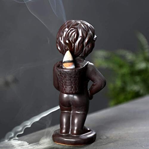 GOLDEAL Peeing Boy Backflow Incense Burner with 20 Cones