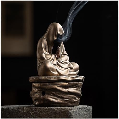 Cacukap Ceramic Zen Incense Holder with Buddha Statue