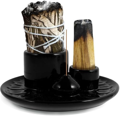 Ceramic Palo Santo Sticks Holder 4 in 1 Burner Tray 1