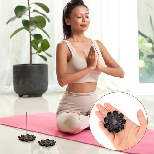 6-Piece Lotus Incense Stick Holder Burner for Home Yoga Sauna SPA