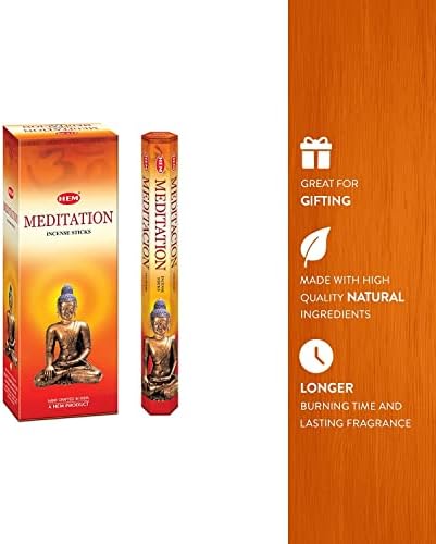 HEM Meditation Incense Sticks Pack of 6 120 Count 301g