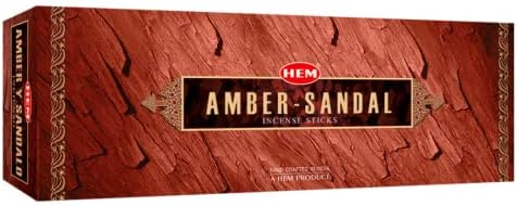 HEM Amber Box of Six 20 Gram Incense Tubes