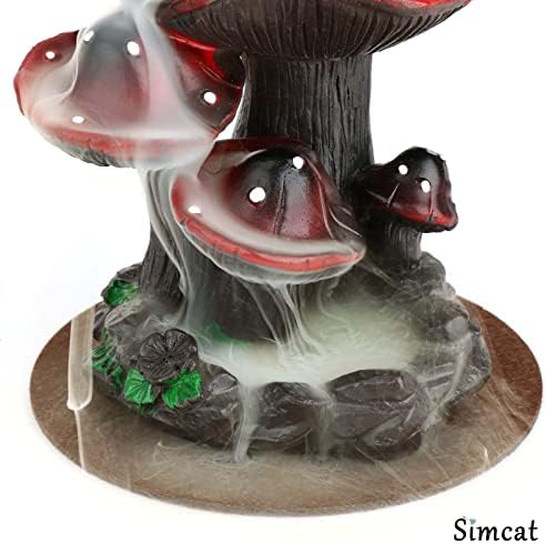Simcat Backflow Incense Burner Holder with Cones and Sticks