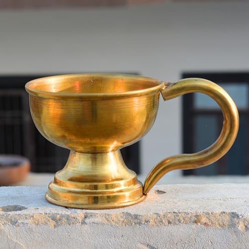 Traditional Brass Dhoop Dani with Handle 7 Inch Incense Holder