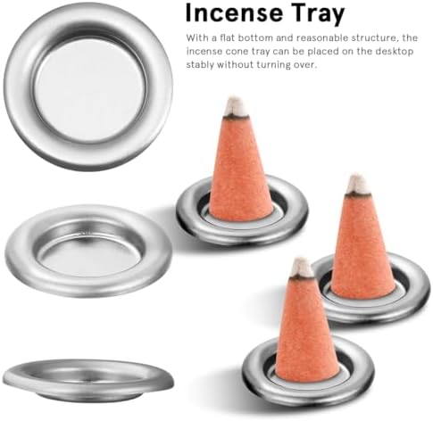 Luxshiny 50pcs Metal Incense Cone Holder