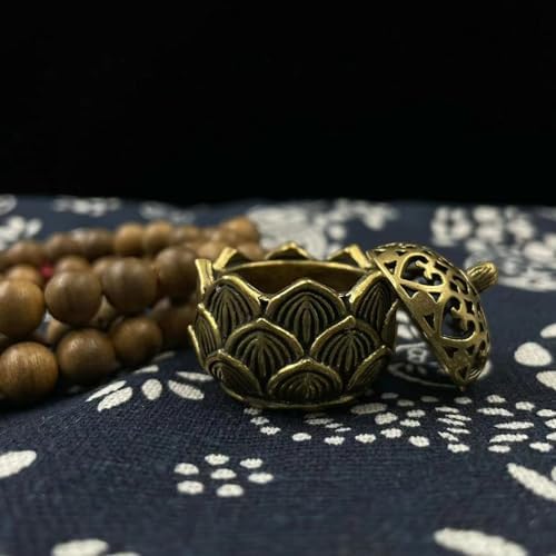 2 Pcs Mini Brass Lotus Incense Holder for Home Decor