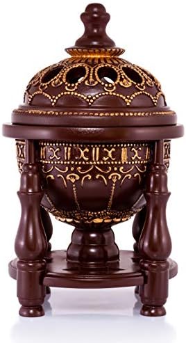 AM Charcoal Incense Burner - 4 Pillar Bakhoor Oud Holder 1
