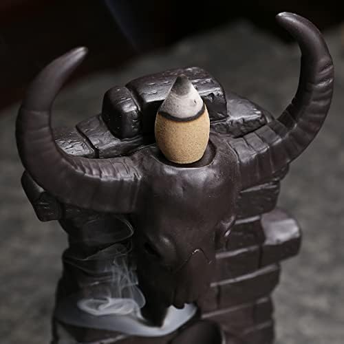 Cone Incense Holder Waterfall - Cool Smoke Backflowing Incense Burner Ceramic Fountain for Sticks and Cones