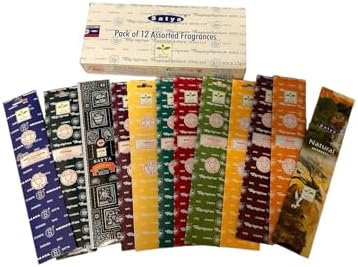 Satya Incense Sticks 15g Set of 12 Variety Pack