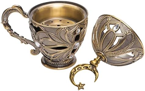 Frankincense Incense Burner with Handle for Bakhoor Myrrh Cone
