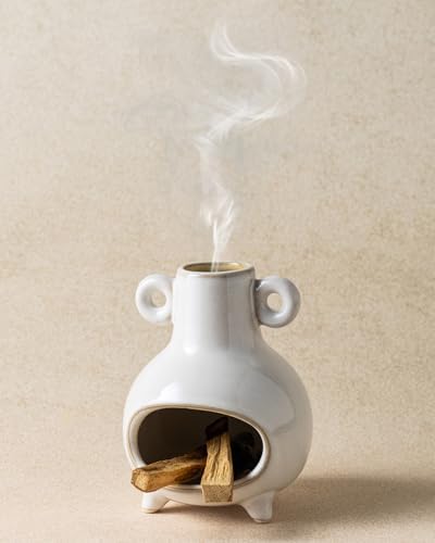 Mini Palo Santo Holder Burner White Ceramic Incense Stand