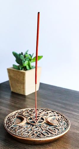 Ebros Gift Triple Moon Pentagram Incense Burner