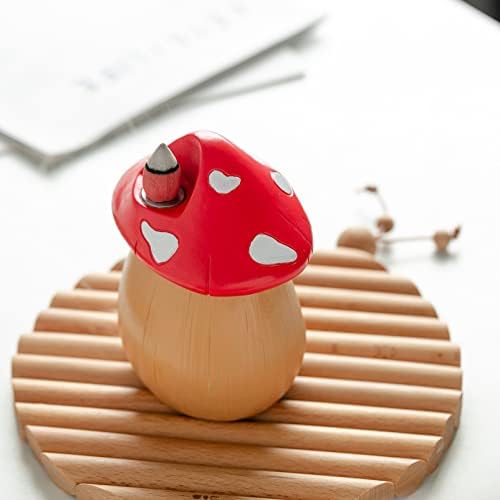 Cute Mushroom Incense Holder with 60 Cones Brown