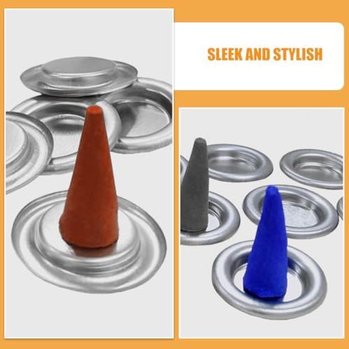 20pcs Metal Incense Burner Bowl Holder Aluminum Alloy Aromatherapy Tray