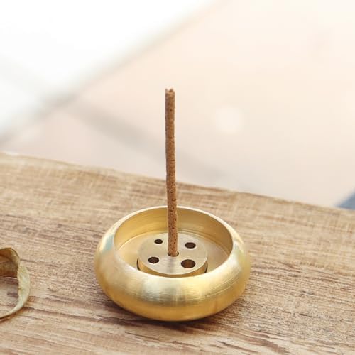 MrMrKura 12 Pcs Brass Incense Holder Set