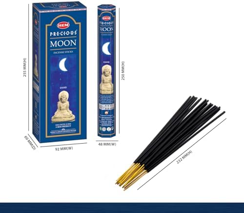 HEM Moon Incense Sticks Pack of 6 120 Count