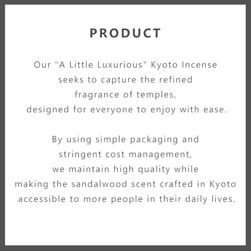 Kyoto Sandalwood Incense Sticks - 60 Sticks Premium Quality for Spiritual and Home Use