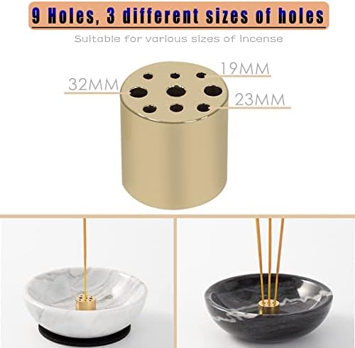 Natural Marble Incense Holder with 9 Holes
