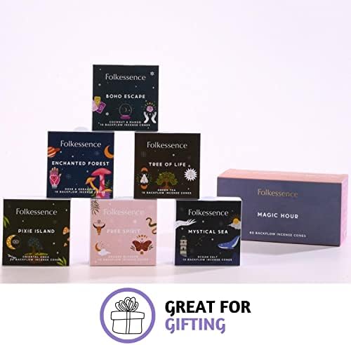 Folkulture Backflow Incense Cones Set of 6