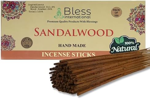 Bless Natural Sandalwood Incense Sticks 100 Sticks