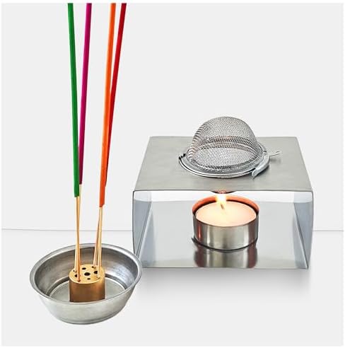 CiLon 4in1 Incense Holder with Tea Candle Warmer and Essential Oil Diffuser 1