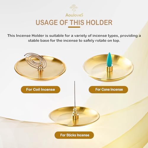 5 in 1 Brass Incense Burner Set - Multi-Functional Incense Holder