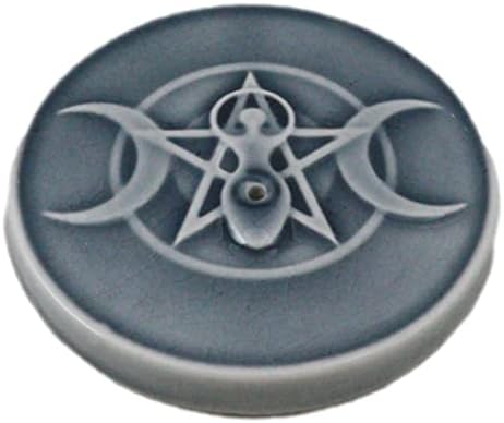 Ebros Gift Triple Moon Incense Burner Figurine