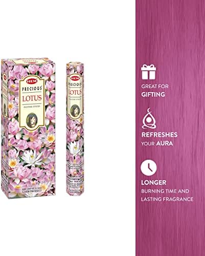 Hem Lotus Incense Sticks 120 Sticks 6 Boxes 9 Inches Long