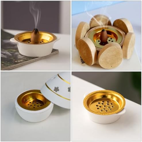 Amosfun 10pcs Small Incense Burner Screen - 23 Inch Metal Charcoal Screen for Home Fragrance