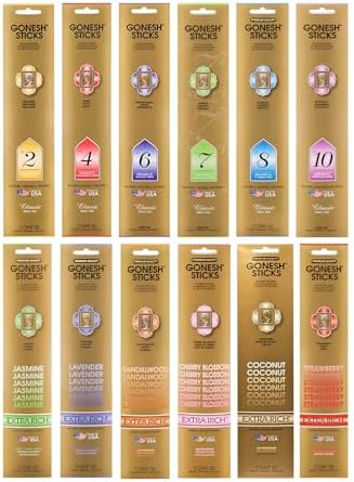 Gonesh Incense Sticks Variety Pack 12 Packs of 20