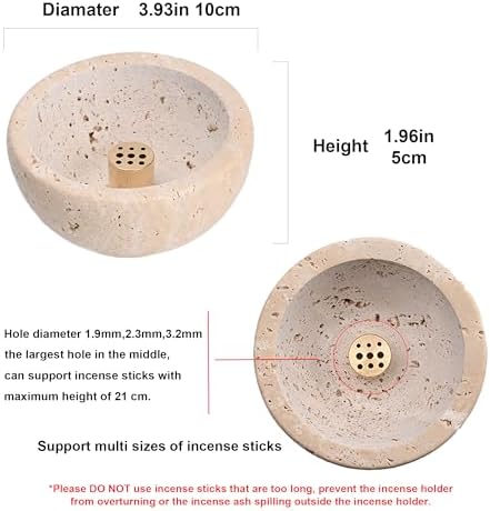 Handcrafted Limestone Incense Holder for Sticks and Cones