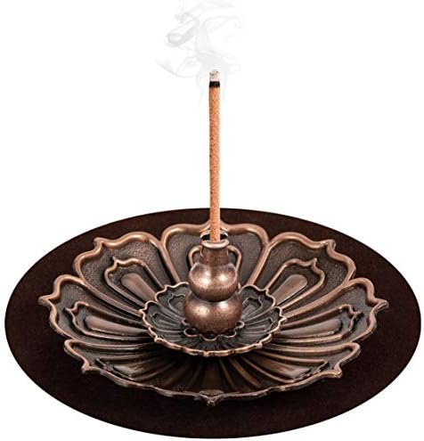 DK177 Brass Incense Sticks Holder with Lotus Design