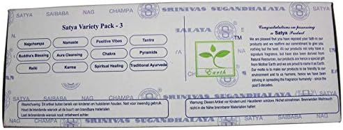 Set of 12 Nag Champa Incense Sticks by Satya