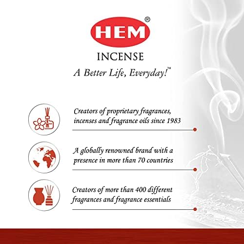 HEM Red Rose Incense Sticks 120 Count 6 Boxes