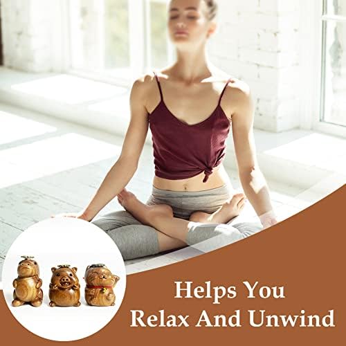 OLizee Wooden Cat Shaped Incense Holder