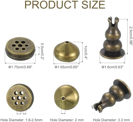 Uxcell 4pcs Brass Incense Holder for Home Office Yoga Meditation