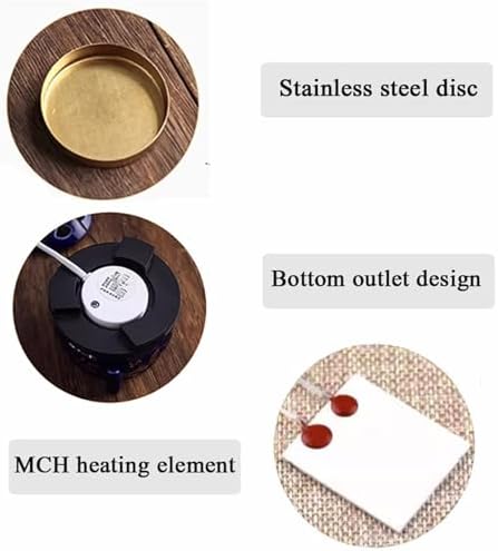 Electric Resin Burner with Timer and Adjustable Heat - Blue Gold