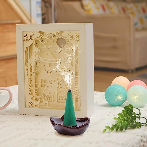 50 Pcs Citronella Incense Cones with Burning Dish