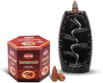 HEM Sandalwood Brown Incense Cones Pack of 40