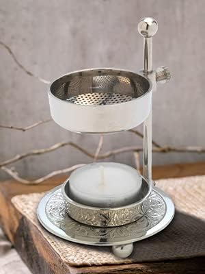 BishtHub 5 Inch Brass Incense Holder for Home Decor Temple Use