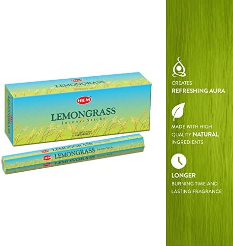 HEM Lemongrass Incense Sticks Pack of 6