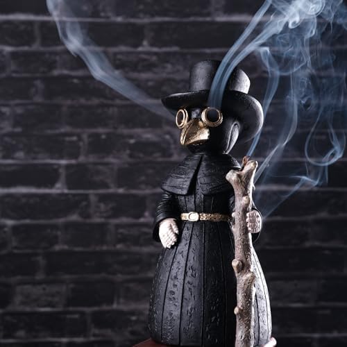 2025 Upgrade Plague Doctor Incense Holder Handmade Resin Decoration for Home and Stress Relief