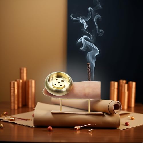 Jowxsx Brass Incense Holder for Sticks Coils Cones